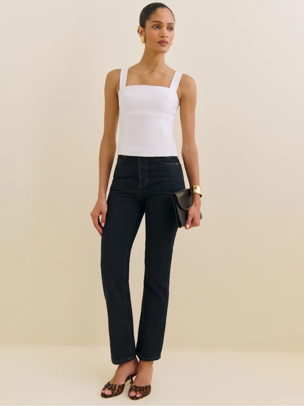Reformation White Darci Linen Top Size 4